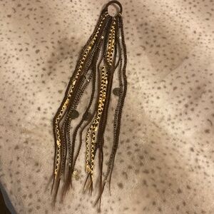 Hair Tie extensions with charms and beads